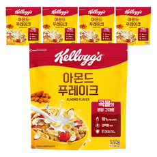 켈로그 아몬드 푸레이크 시리얼, 1.2kg, 5개