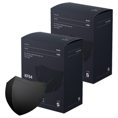맘편히마스크 새부리형 마스크 소형 KF94, 50개입, 2개, 블랙