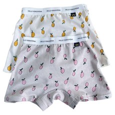 예루예나 여루예나 여아용 새콤 달콤 레몬 드로즈 사각 팬티 2종 1세트