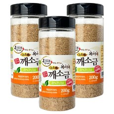 복이네먹거리 고소한 참깨 100% 깨소금 용기형, 200g, 3개
