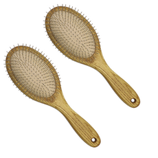 Hair Best 原木鋼針氣墊梳 HBC202, 混合顏色, 2個