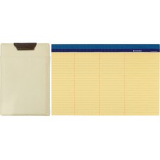 OXFORD 40頁筆記本 A5 15入+筆記本皮夾, 1組, 黃色(活頁紙)+隨機出貨(活頁夾 皮革款)