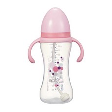 KU.KU Duckbill 酷咕鴨 幾何視界PP寬口成長奶瓶, 頂級安全PP材質, 搭配手柄, 顏色隨機, 360ml, 1個