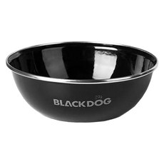 BLACK DOG 黑狗 琺瑯碗 450ml, 黑色, 1個
