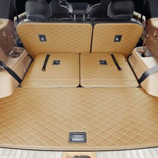 모모토 프리미엄 트렁크 매트 기아 2열등받이+3열등받이+트렁크, EV9 7인승, 새들브라운