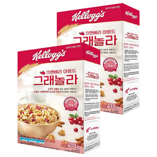 家樂氏蔓越莓杏仁格蘭諾拉麥片, 410g, 2盒