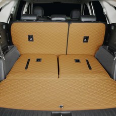 모모토 프리미엄 트렁크 매트 기아 2열등받이 + 3열등받이 + 트렁크, 쏘렌토MQ4 6인승, 새들브라운