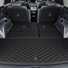 모모토 프리미엄 매트 2열 등받이+3열 등받이+트렁크, 현대 팰리세이드 7인승 2018년형~, 블랙