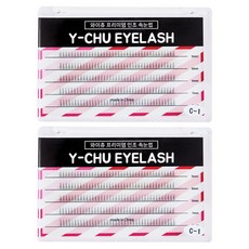 y-chu 頂級分段下睫毛 6mm C-1-4, 黑色, 400個