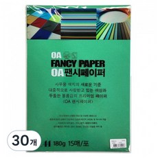 두성종이 OA 팬시페이퍼 컬러복사지 진녹색 180g R62, A4, 30개