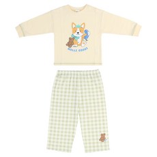 mollimelli friends Hello Corgi 格紋睡衣套裝