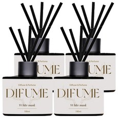 디씨네트워크 디퓸 디퓨저, 화이트머스크, 180ml, 4개