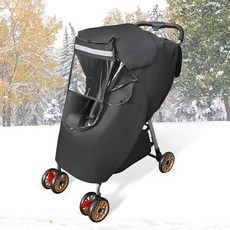 조이올리 유모차 방풍 커버, 블랙, 1개