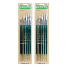 Hwahong產業808油畫壓克力兩用刷組 7種, 2號, 4號, 6號, 8號, 10號, 12號, 14號, 2套