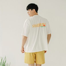 튜브트리 남성용 루즈핏 래쉬가드 상하의 세트 AEIV7206YPA