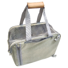 YSS 簡約風三合一 加大寵物背包 亞麻色 寵物外出提籠, 40 x 30 x 36cm, 1個