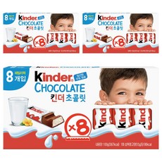 킨더 초콜릿 T8, 100g, 3개