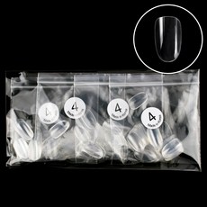 Lvia 短橢圓形美甲片 4號 50片, 透明, 4個