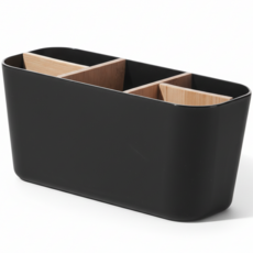 미니멀랩 모던 분리형 책상 연필꽂이 21.5 x 9 x 10 cm, 블랙, 1개