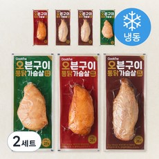굽네 오븐구이 통닭가슴살 오리지널 2개입 + 매콤바베큐 2개입 + 양념갈비맛 3개입 (냉동), 110g, 1개입, 14개