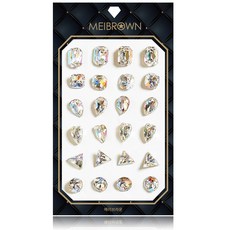 MEIBROWN 3D切割原石美甲鑽 A S015, 混色, 1個
