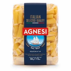 AGNESI 義大利水管麵 500g 杜蘭小麥製成 口感Q彈有嚼勁 適合搭配各式醬料, 1包