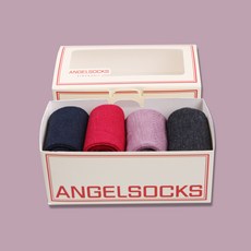 엔젤삭스 여성용 톤다운모달패키지 양말 4종 세트