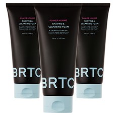 BRTC. 男仕Power Homme刮鬍洗面乳, 150ml, 3條