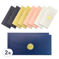 투코비 고급 펄 용돈 봉투 5종 x 2p + 골드 스티커 세트, 혼합색상, 2개