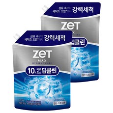 리큐제트 맥스 하이클린 샤인워터 쿨 코튼향 세탁세제 리필, 1.5L, 2개