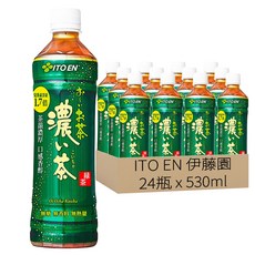 ITO EN 伊藤園 日式濃味綠茶 無糖 無香料 無熱量 純正風味, 530ml, 24瓶