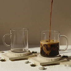 리빙메이트 트라이탄 안깨지는 머그컵 480ml, 투명, 2개