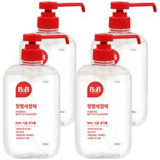 비앤비 액상형 젖병세정제 허브그린향, 600ml, 4개