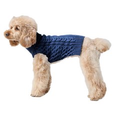 PEHOM 寵物毛衣背心 狗狗保暖針織衫 時尚寵物服飾, 冰藍, 1入