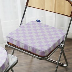 GLOSS 체커보드 클라우드 쿠션 사각형, 바이올렛