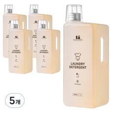 비지엔젤 초고농축 아기 세탁세제 코튼블라썸, 5개, 1L