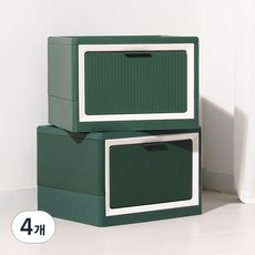 OLIVING 模組開放式收納箱, 苔蘚綠, 400 x 350 x 280 mm, 4個