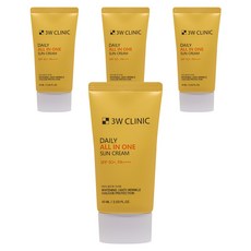 3W CLINIC 每日多合一防曬霜 SPF50+ PA++++, 60ml, 4個