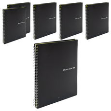 Dream產業音樂Plus樂譜文件夾, 黑色, 6個