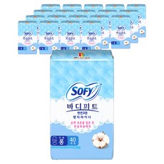 바디피트 천연코튼 팬티라이너 무향, 롱, 40개입, 20개