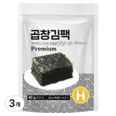 해농 곱창김 팩 도시락김, 40g, 3개