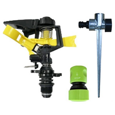 Danong 釘式灑水器 單頭用 DP-1 + 19mm用軟管連接器 3053 套組, 混合顏色, 1套