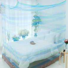 韓半島鐵網 方形蚊帳, 藍色條紋