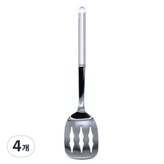 키친하우스 프라임 올스텐 조리도구 사각 뒤집개, 실버, 4개