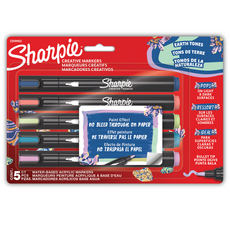 Sharpie 創意水性馬克筆 子彈頭筆尖, 1個, 5色