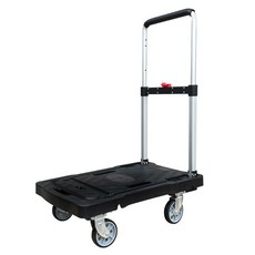 JAPAN STAR 日本星 一體收折四輪手推車 LU-010, 黑色, 1個