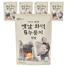 태광선식 일일곡식 옛날 화덕 누룽지 찹쌀, 600g, 5개
