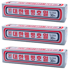 대한웰빙은박접시 호일 15마이크로, 30m, 3개