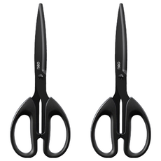 deLi 得力 多功能雙手可用不鏽鋼剪刀 大型 6010S, 2個, 黑色