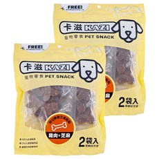 KAZI 卡滋 軟Q嫩雞芝麻點點 寵物零食, 雞肉 + 芝麻, 120g, 2袋